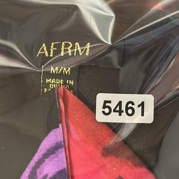 AFRM Phillipa Dress Floral Print Long Sleeve Ruched Bodycon Mini NWT M - Picture 12 of 12